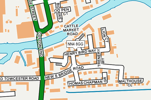 NN4 8GG map - OS OpenMap – Local (Ordnance Survey)