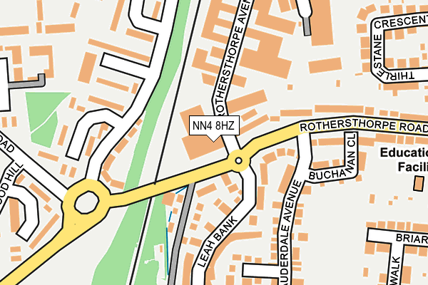 NN4 8HZ map - OS OpenMap – Local (Ordnance Survey)