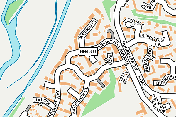 NN4 8JJ map - OS OpenMap – Local (Ordnance Survey)