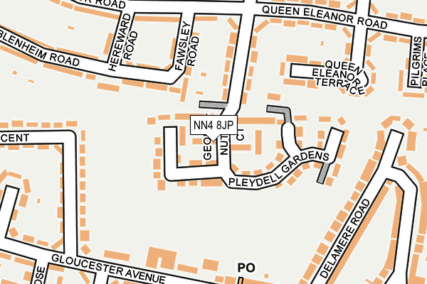 NN4 8JP map - OS OpenMap – Local (Ordnance Survey)