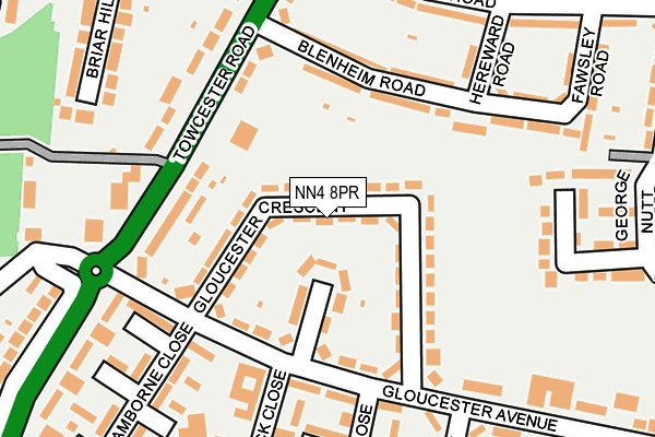 NN4 8PR map - OS OpenMap – Local (Ordnance Survey)