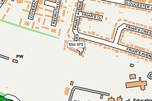 NN4 8PS map - OS OpenMap – Local (Ordnance Survey)