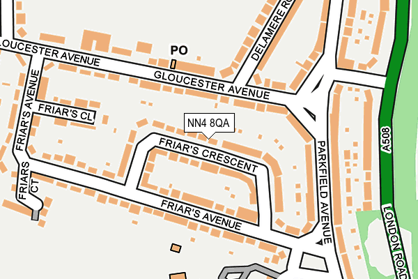 NN4 8QA map - OS OpenMap – Local (Ordnance Survey)