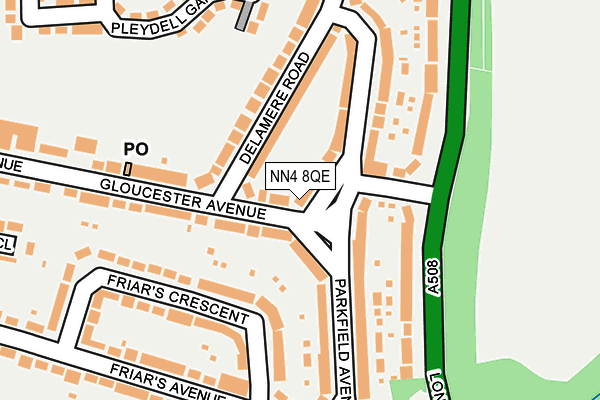NN4 8QE map - OS OpenMap – Local (Ordnance Survey)