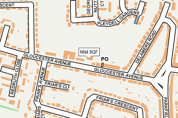 NN4 8QF map - OS OpenMap – Local (Ordnance Survey)