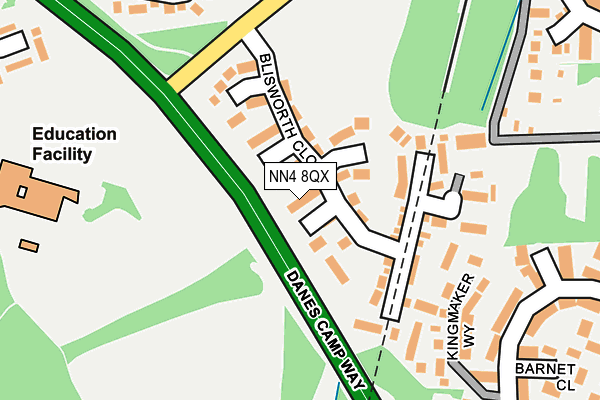 NN4 8QX map - OS OpenMap – Local (Ordnance Survey)