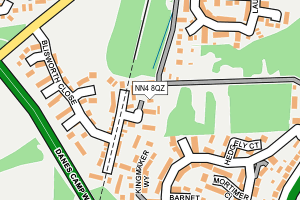NN4 8QZ map - OS OpenMap – Local (Ordnance Survey)