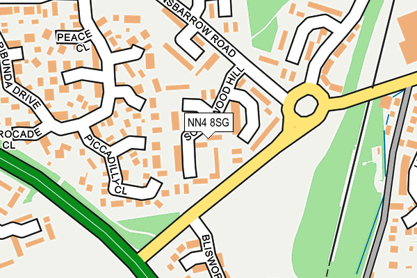 NN4 8SG map - OS OpenMap – Local (Ordnance Survey)