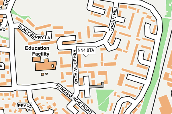 NN4 8TA map - OS OpenMap – Local (Ordnance Survey)
