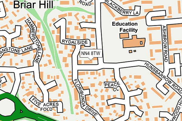 NN4 8TW map - OS OpenMap – Local (Ordnance Survey)