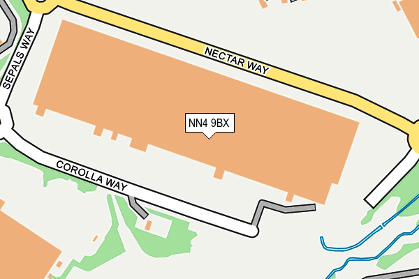 NN4 9BX map - OS OpenMap – Local (Ordnance Survey)