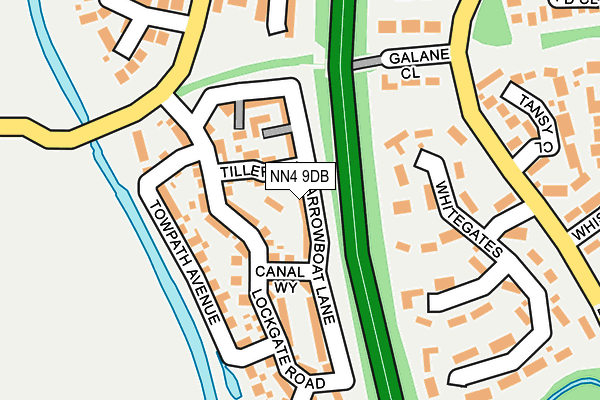 NN4 9DB map - OS OpenMap – Local (Ordnance Survey)