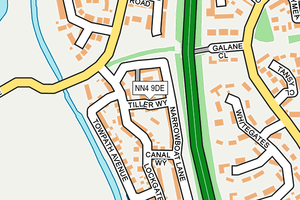 NN4 9DE map - OS OpenMap – Local (Ordnance Survey)