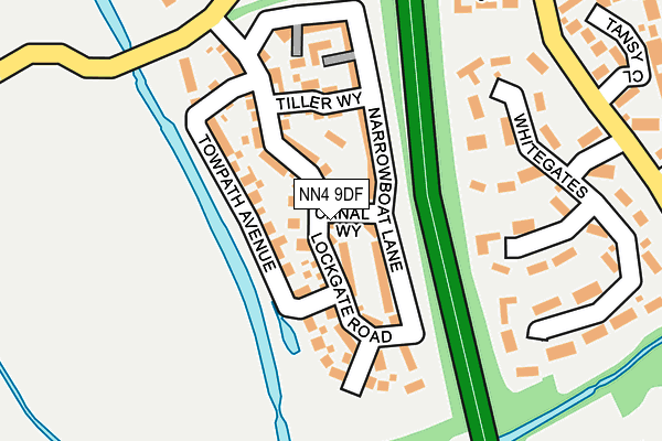 NN4 9DF map - OS OpenMap – Local (Ordnance Survey)