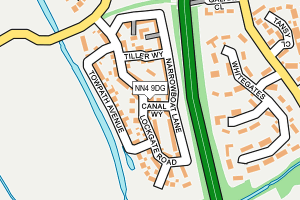 NN4 9DG map - OS OpenMap – Local (Ordnance Survey)