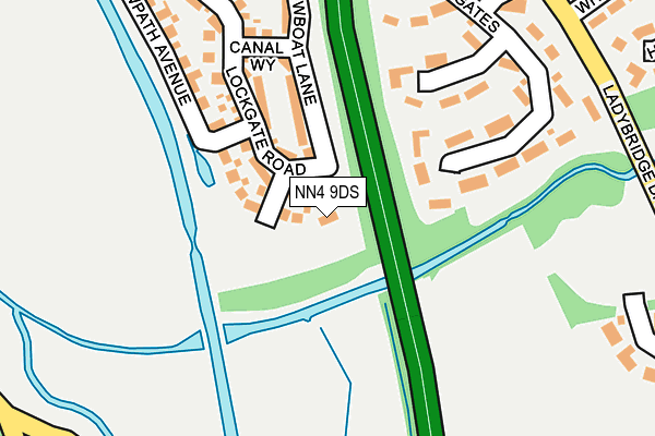 NN4 9DS map - OS OpenMap – Local (Ordnance Survey)