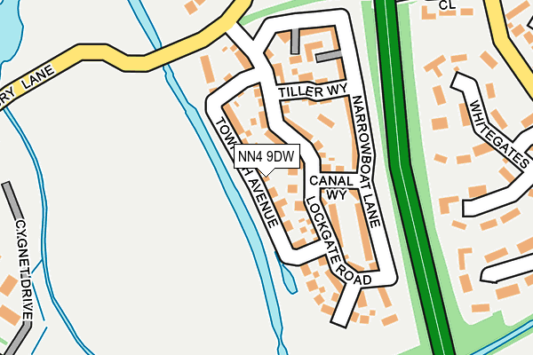 NN4 9DW map - OS OpenMap – Local (Ordnance Survey)