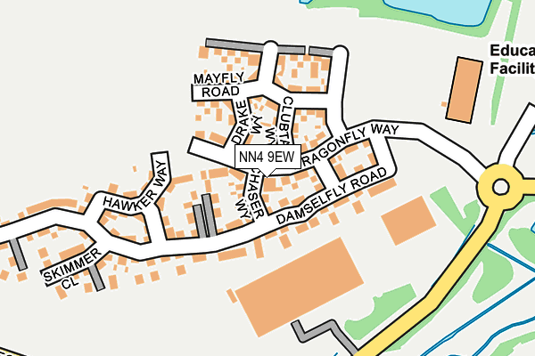 NN4 9EW map - OS OpenMap – Local (Ordnance Survey)