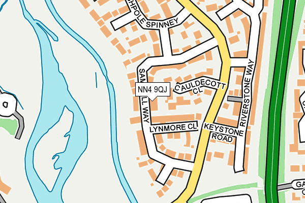 NN4 9QJ map - OS OpenMap – Local (Ordnance Survey)