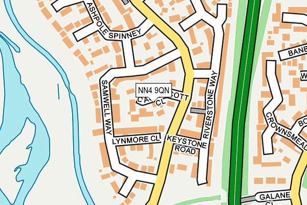 NN4 9QN map - OS OpenMap – Local (Ordnance Survey)