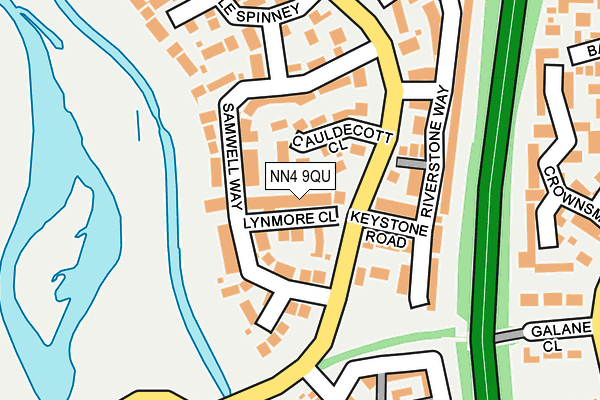 NN4 9QU map - OS OpenMap – Local (Ordnance Survey)