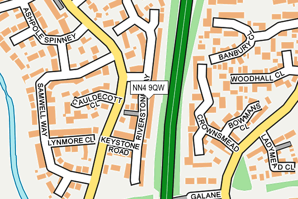 NN4 9QW map - OS OpenMap – Local (Ordnance Survey)