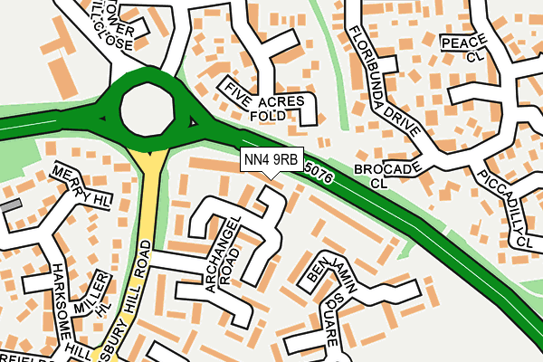 NN4 9RB map - OS OpenMap – Local (Ordnance Survey)