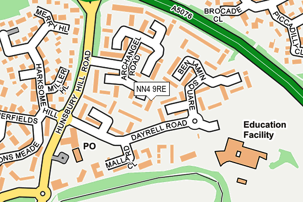 NN4 9RE map - OS OpenMap – Local (Ordnance Survey)