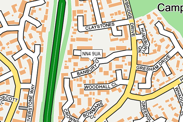 NN4 9UA map - OS OpenMap – Local (Ordnance Survey)