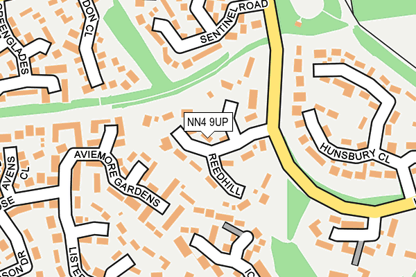 NN4 9UP map - OS OpenMap – Local (Ordnance Survey)