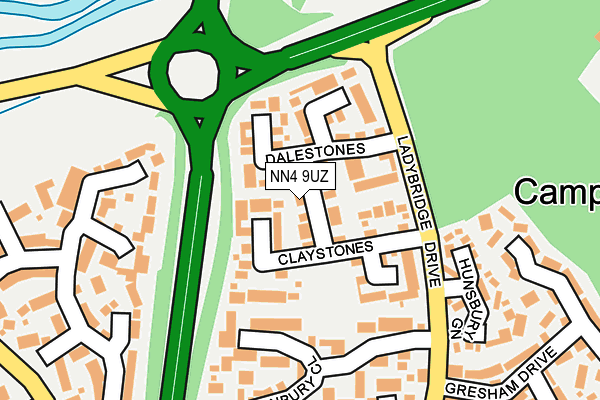NN4 9UZ map - OS OpenMap – Local (Ordnance Survey)