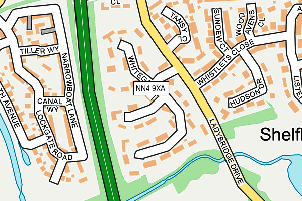 NN4 9XA map - OS OpenMap – Local (Ordnance Survey)
