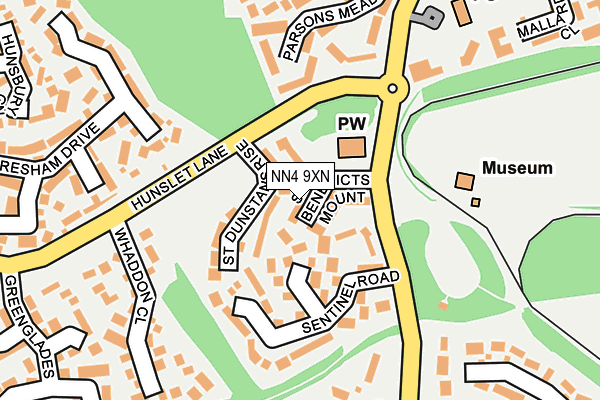 NN4 9XN map - OS OpenMap – Local (Ordnance Survey)