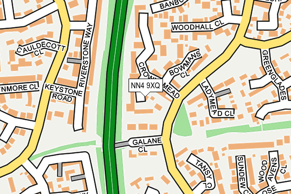 NN4 9XQ map - OS OpenMap – Local (Ordnance Survey)