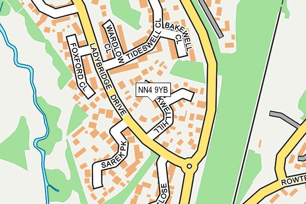 NN4 9YB map - OS OpenMap – Local (Ordnance Survey)