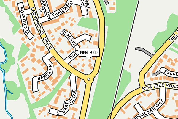 NN4 9YD map - OS OpenMap – Local (Ordnance Survey)