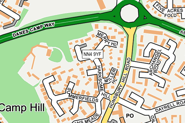 NN4 9YF map - OS OpenMap – Local (Ordnance Survey)