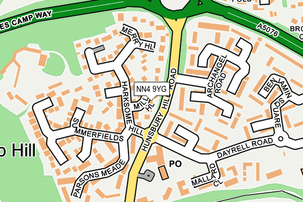 NN4 9YG map - OS OpenMap – Local (Ordnance Survey)