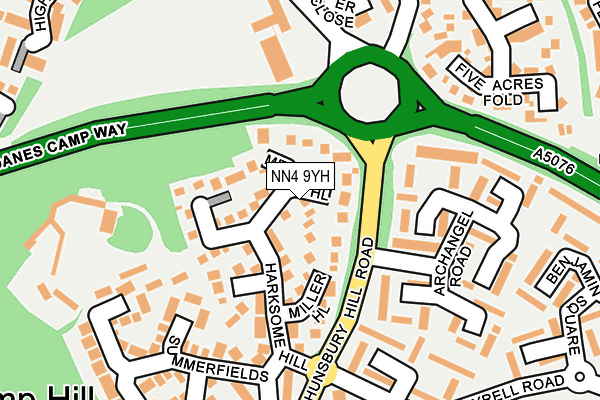 NN4 9YH map - OS OpenMap – Local (Ordnance Survey)