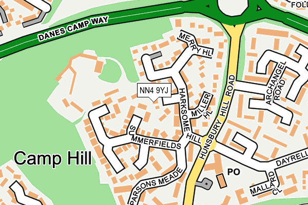 NN4 9YJ map - OS OpenMap – Local (Ordnance Survey)