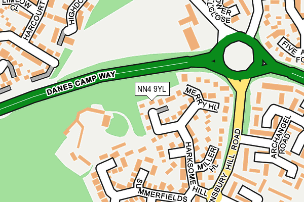 NN4 9YL map - OS OpenMap – Local (Ordnance Survey)