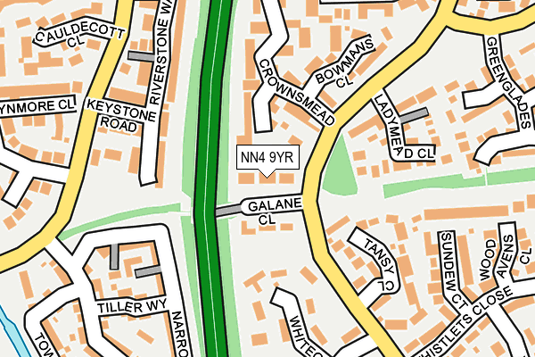 NN4 9YR map - OS OpenMap – Local (Ordnance Survey)