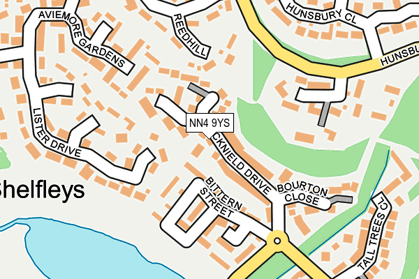 NN4 9YS map - OS OpenMap – Local (Ordnance Survey)