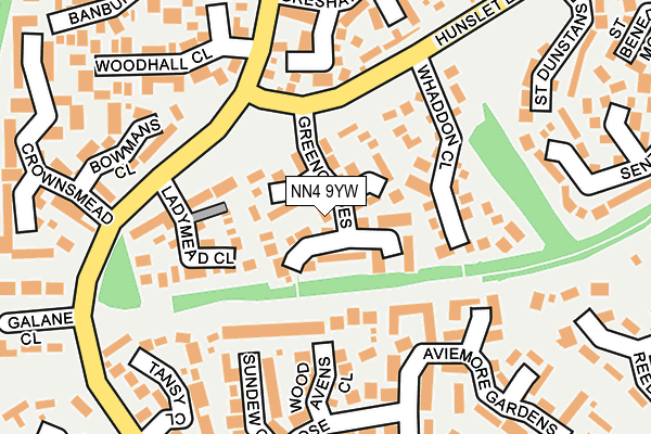 NN4 9YW map - OS OpenMap – Local (Ordnance Survey)