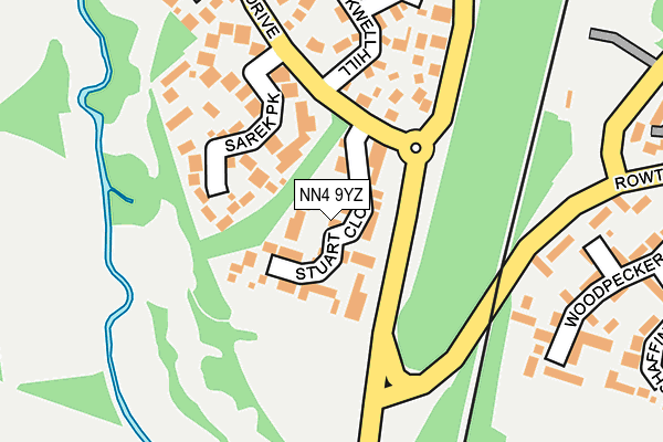 NN4 9YZ map - OS OpenMap – Local (Ordnance Survey)