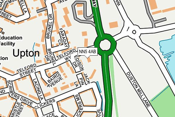 NN5 4AB map - OS OpenMap – Local (Ordnance Survey)