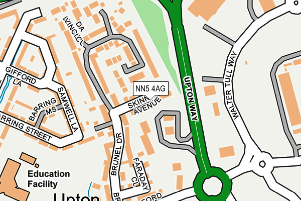 NN5 4AG map - OS OpenMap – Local (Ordnance Survey)