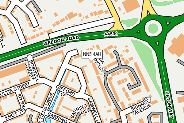 NN5 4AH map - OS OpenMap – Local (Ordnance Survey)