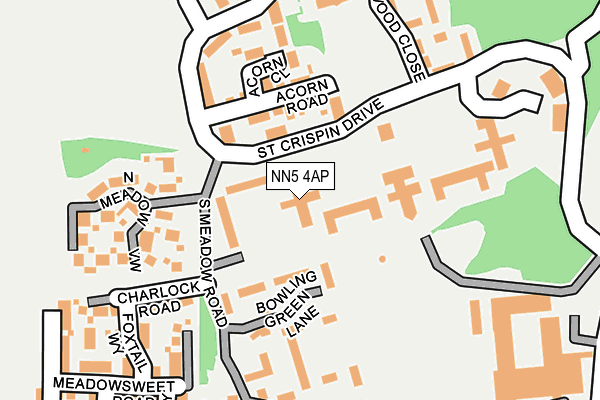 NN5 4AP map - OS OpenMap – Local (Ordnance Survey)