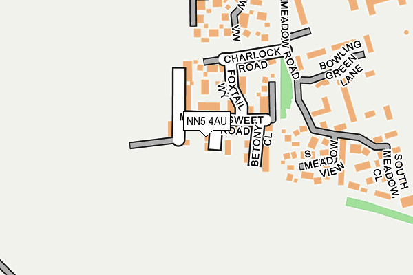 NN5 4AU map - OS OpenMap – Local (Ordnance Survey)